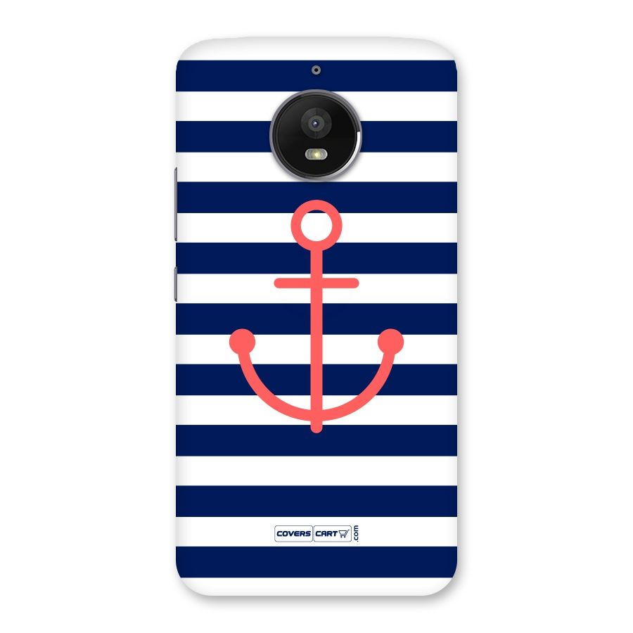 Anchor Stripes Back Case for Moto E4 Plus