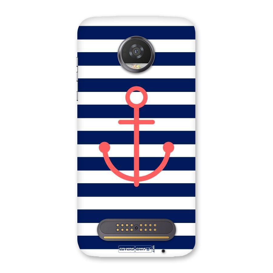 Anchor Stripes Back Case for Moto Z2 Play