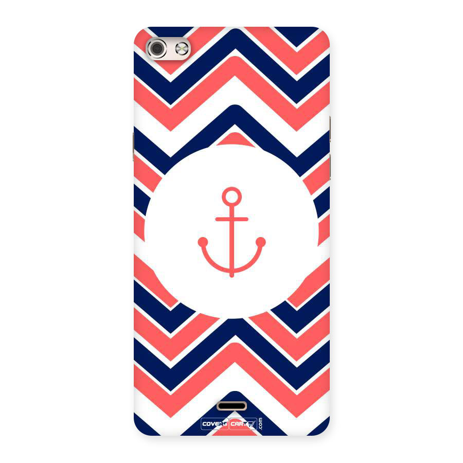 Anchor Zig Zag Back Case for Micromax Canvas Silver 5