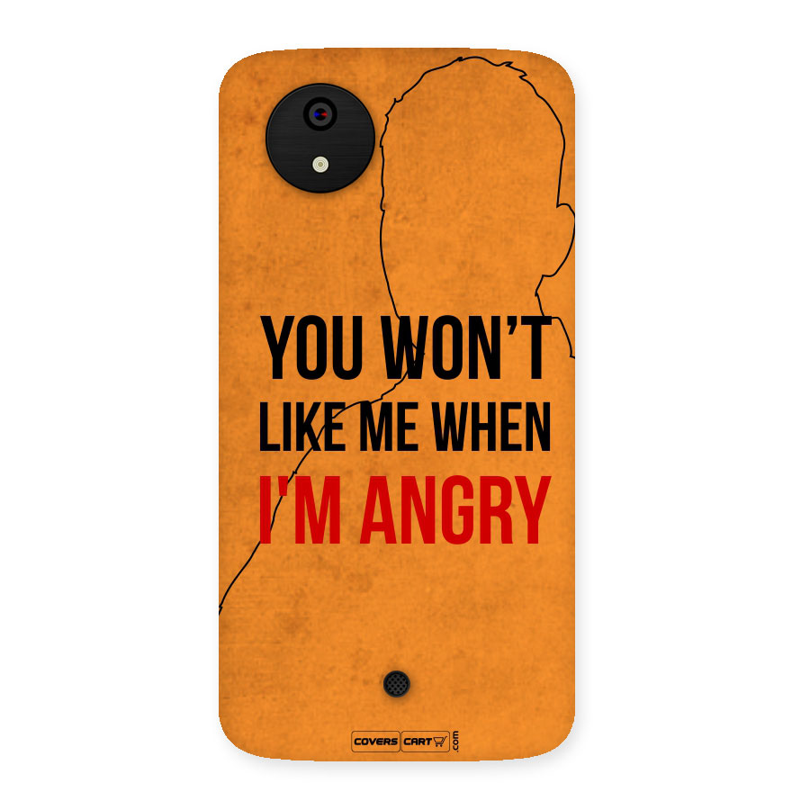 When I M Angry Back Case for Micromax Canvas A1