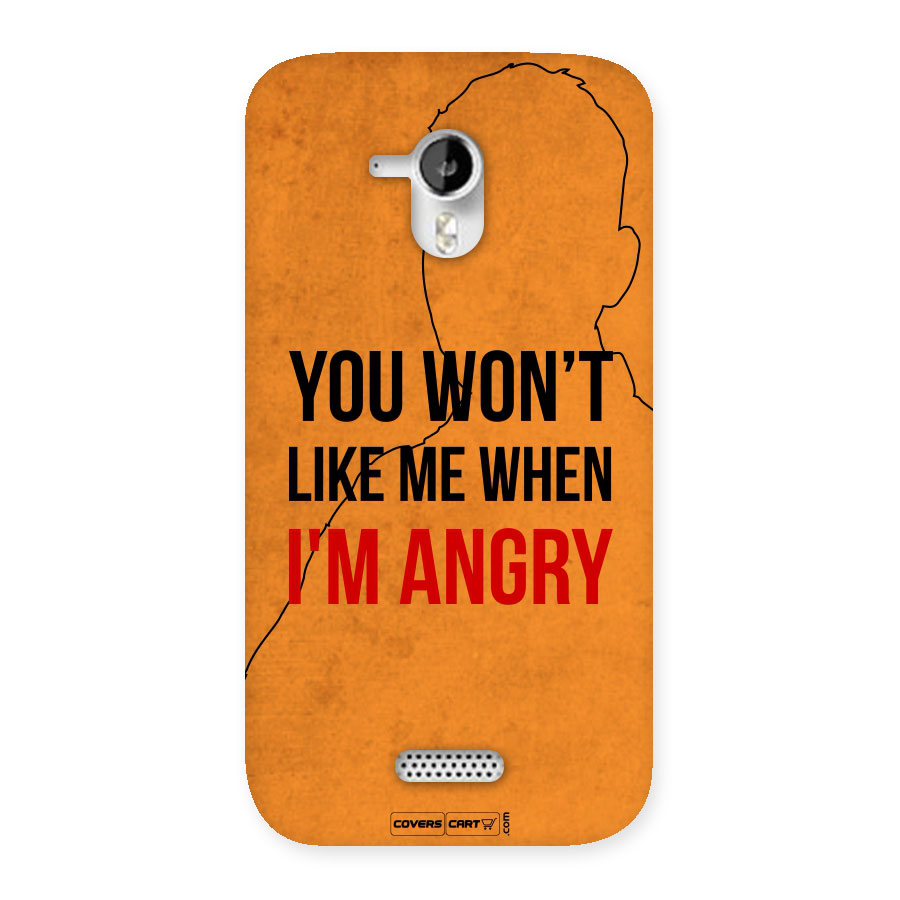 When I M Angry Back Case for Micromax Canvas HD A116
