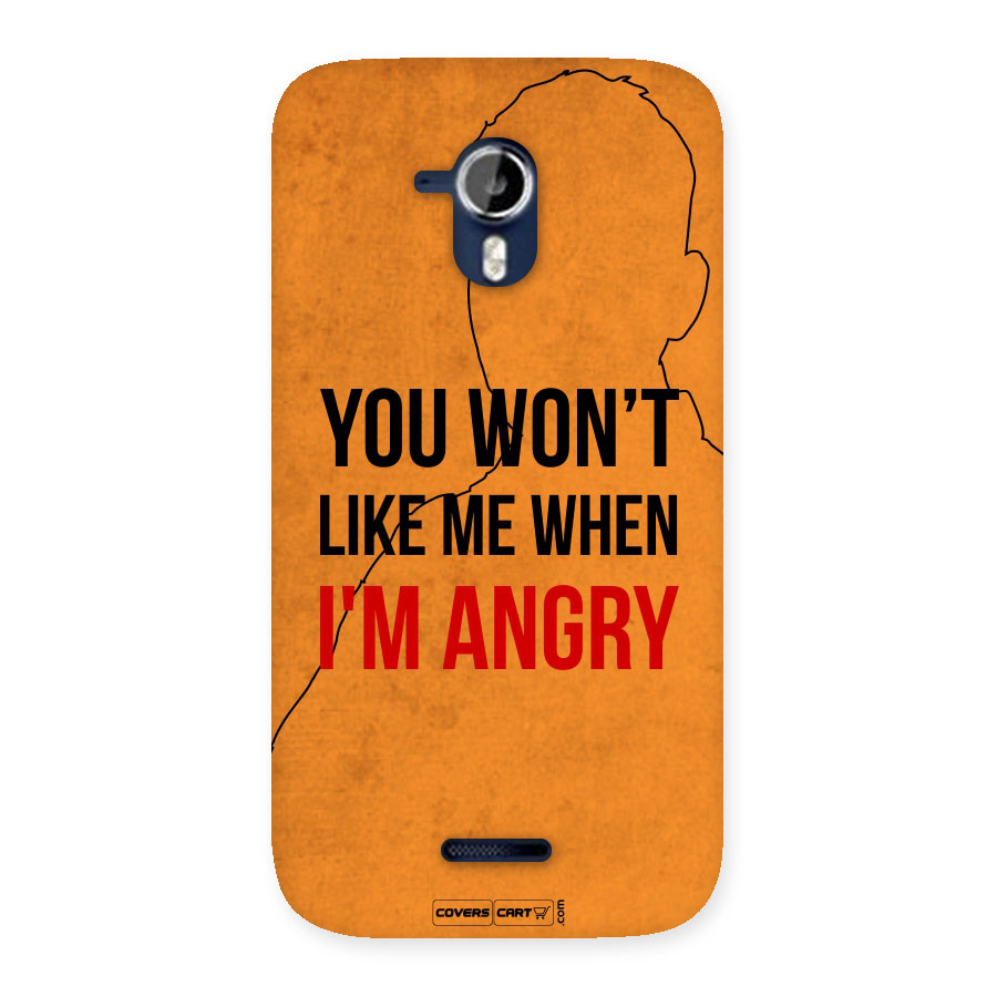When I M Angry Back Case for Micromax Canvas Magnus A117