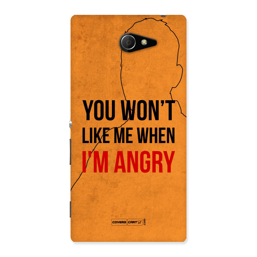 When I M Angry Back Case for Sony Xperia M2