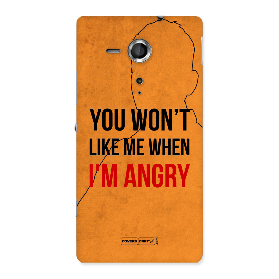 When I M Angry Back Case for Sony Xperia SP