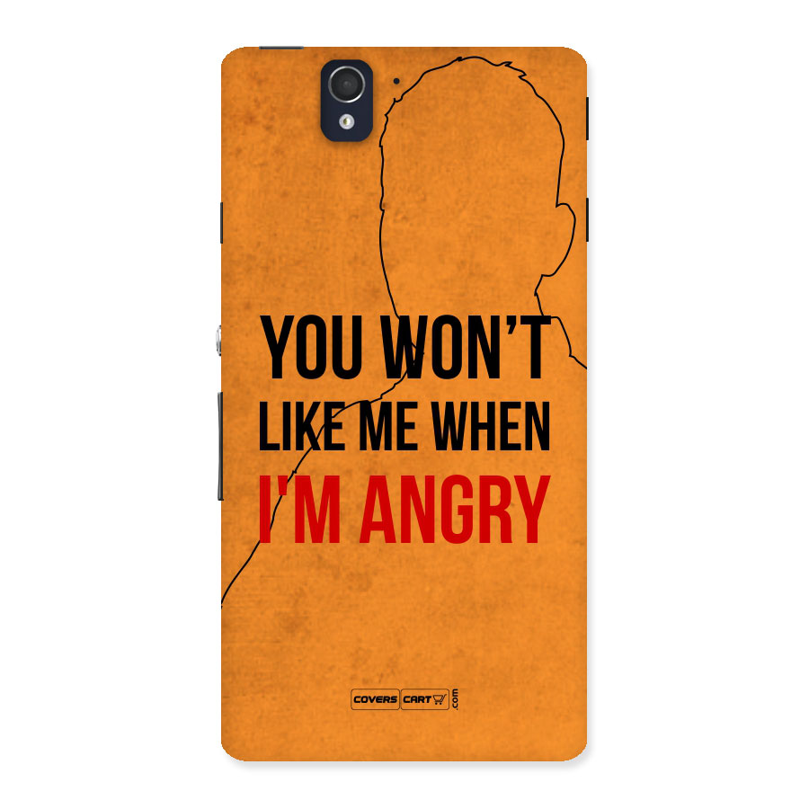 When I M Angry Back Case for Sony Xperia Z
