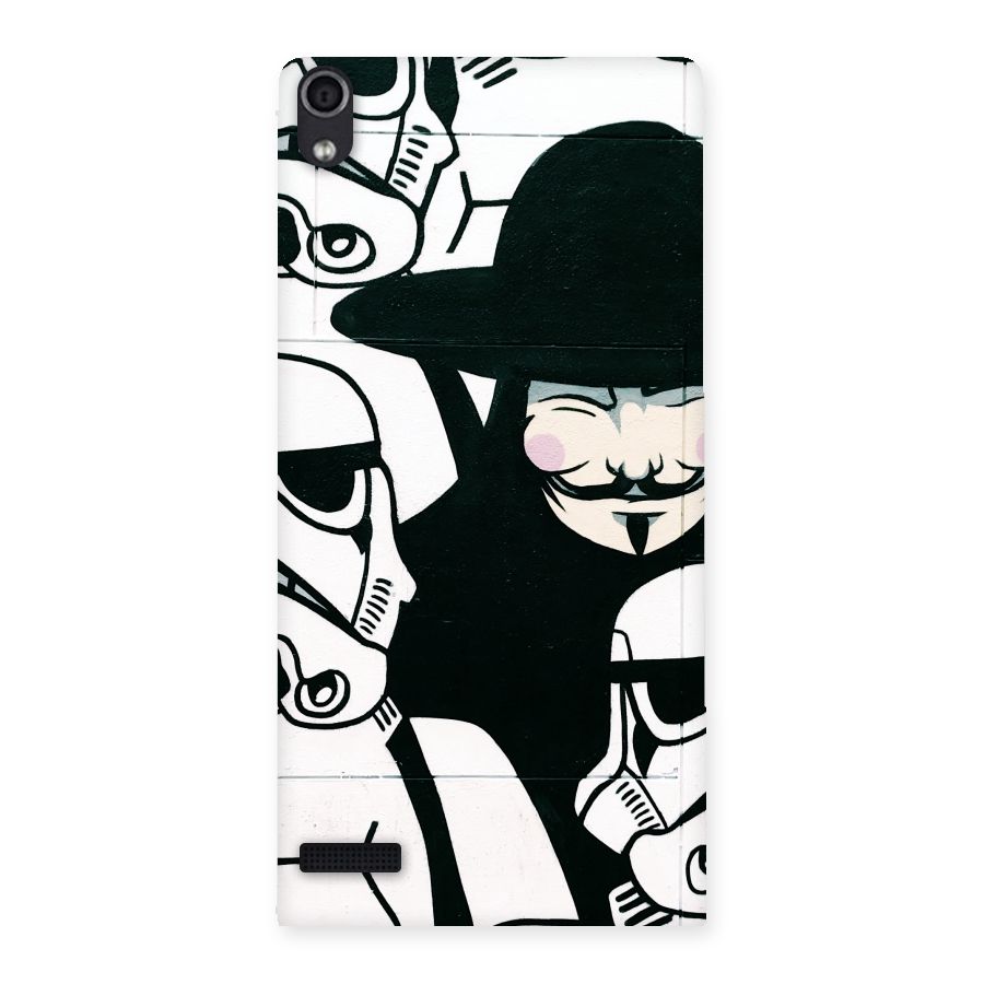 Anonymous Hat Back Case for Ascend P6