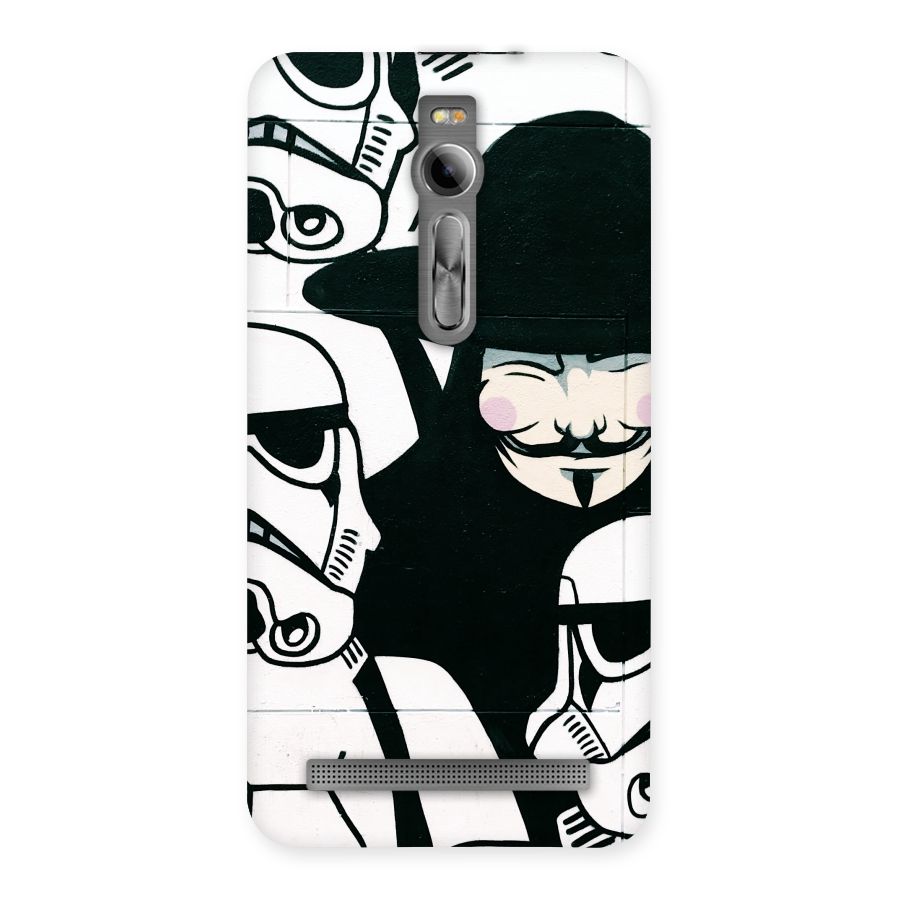 Anonymous Hat Back Case for Asus Zenfone 2