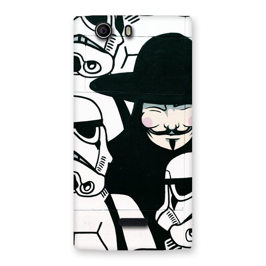 Anonymous Hat Back Case for Canvas Nitro 2 E311