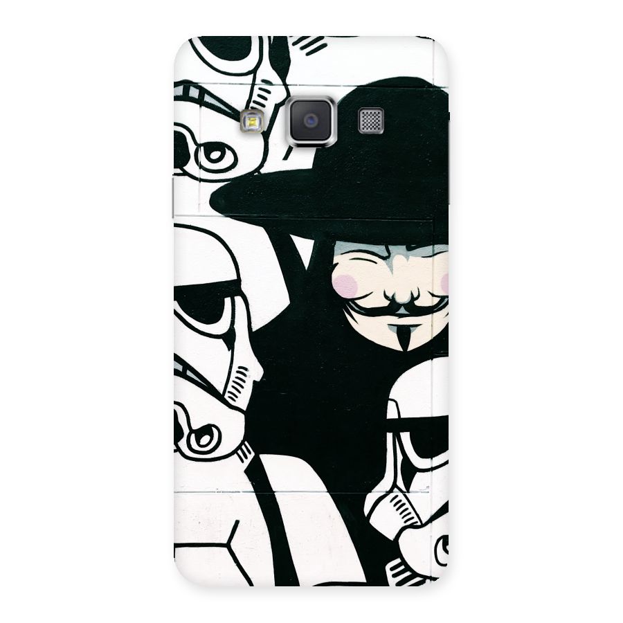 Anonymous Hat Back Case for Galaxy A3