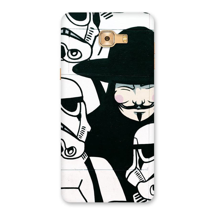 Anonymous Hat Back Case for Galaxy C9 Pro