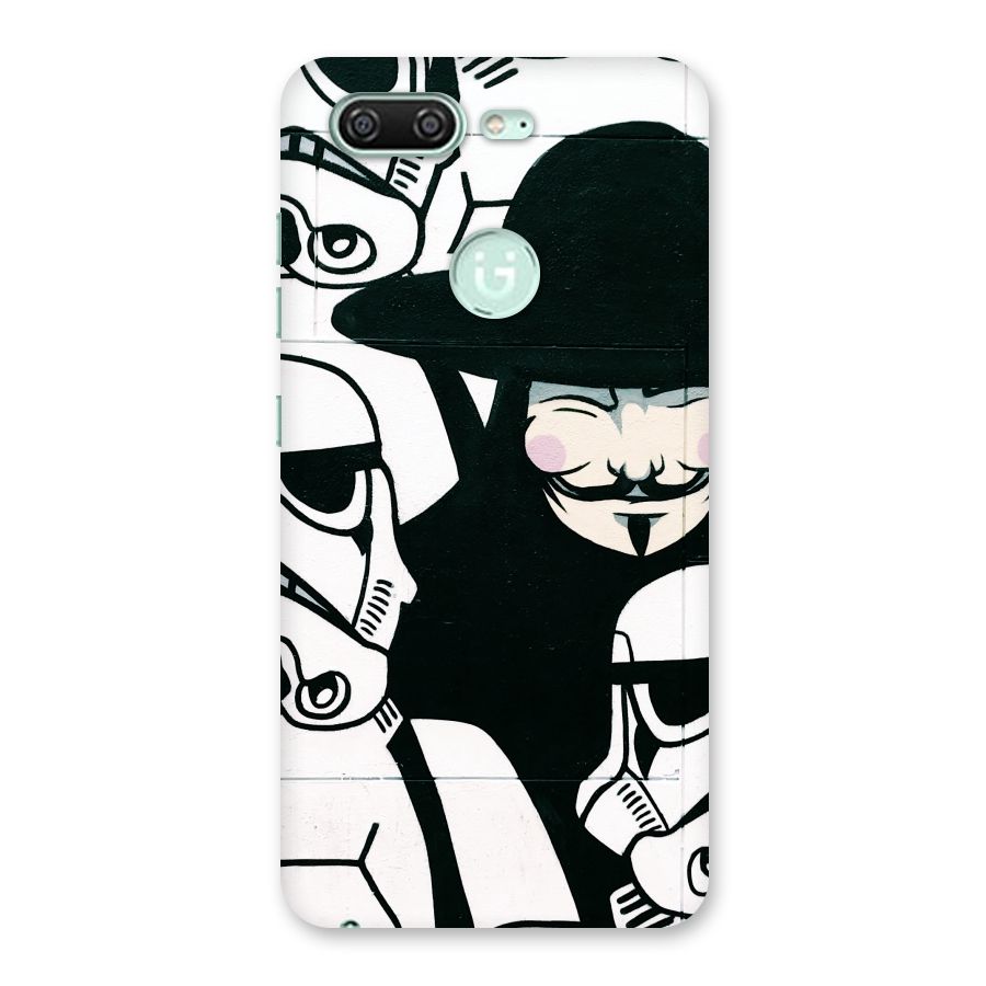 Anonymous Hat Back Case for Gionee S10