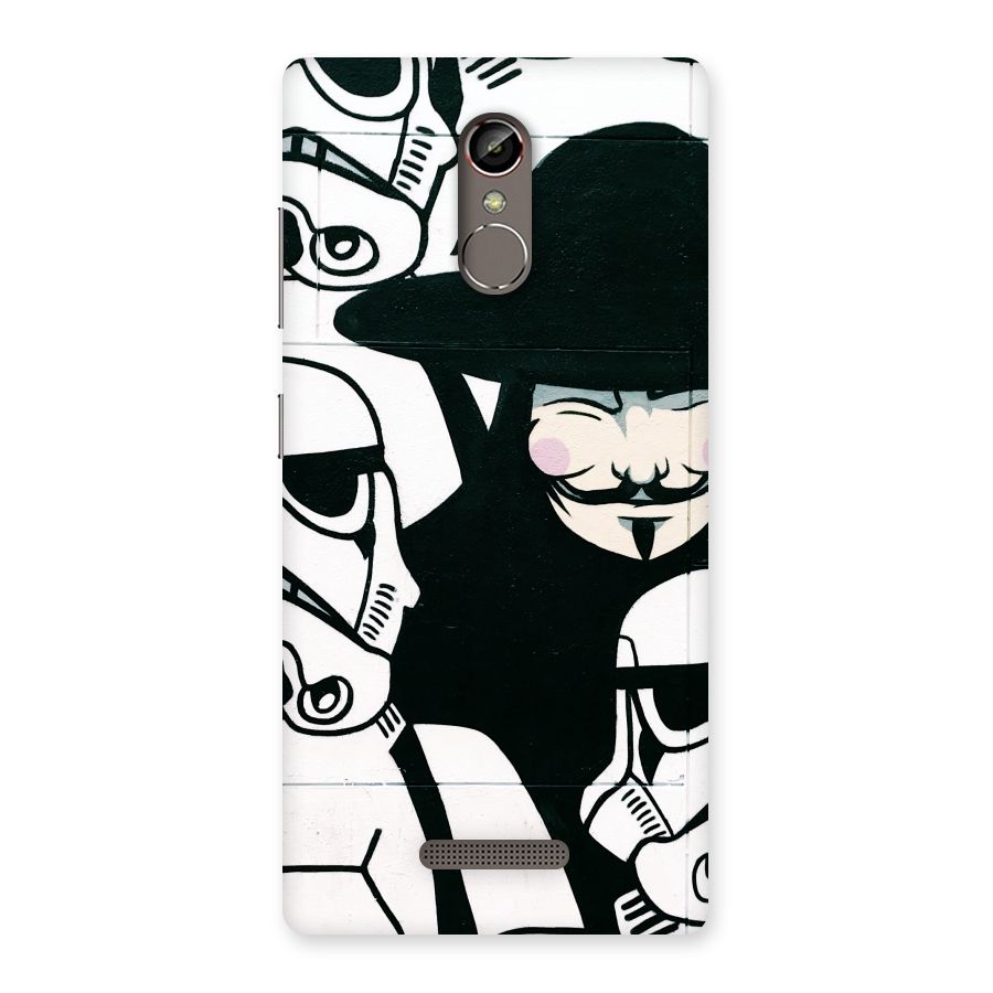 Anonymous Hat Back Case for Gionee S6s