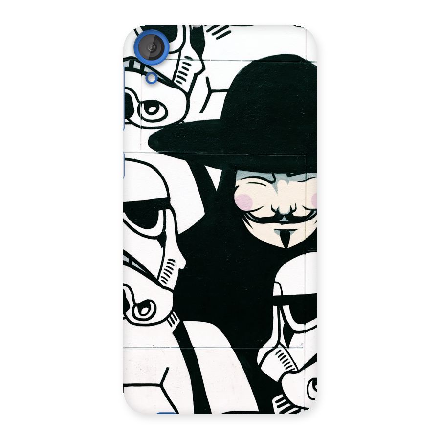 Anonymous Hat Back Case for HTC Desire 820