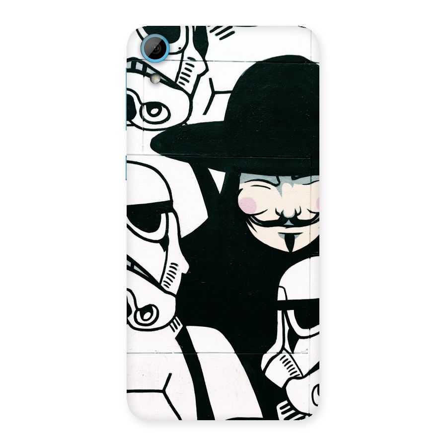 Anonymous Hat Back Case for HTC Desire 826