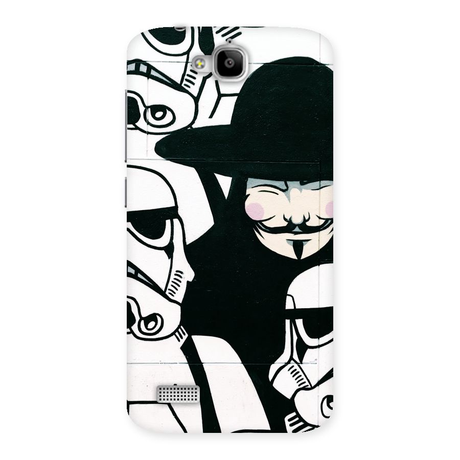 Anonymous Hat Back Case for Honor Holly
