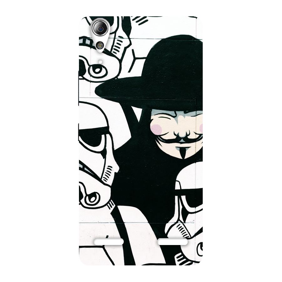 Anonymous Hat Back Case for Lenovo A6000