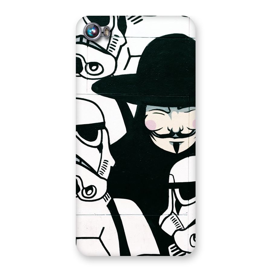 Anonymous Hat Back Case for Micromax Canvas Fire 4 A107
