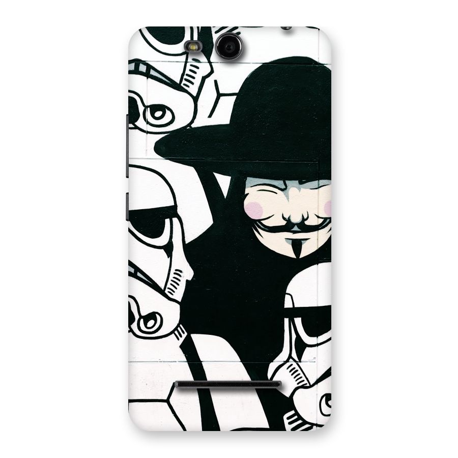 Anonymous Hat Back Case for Micromax Canvas Juice 3 Q392