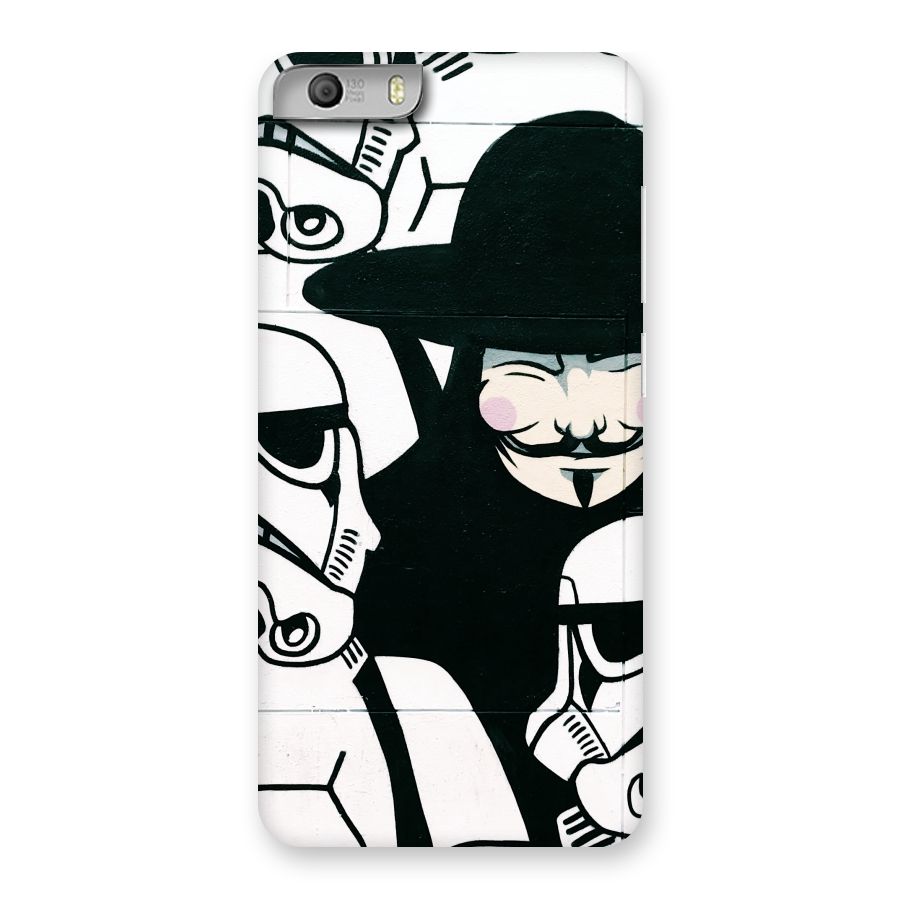 Anonymous Hat Back Case for Micromax Canvas Knight 2