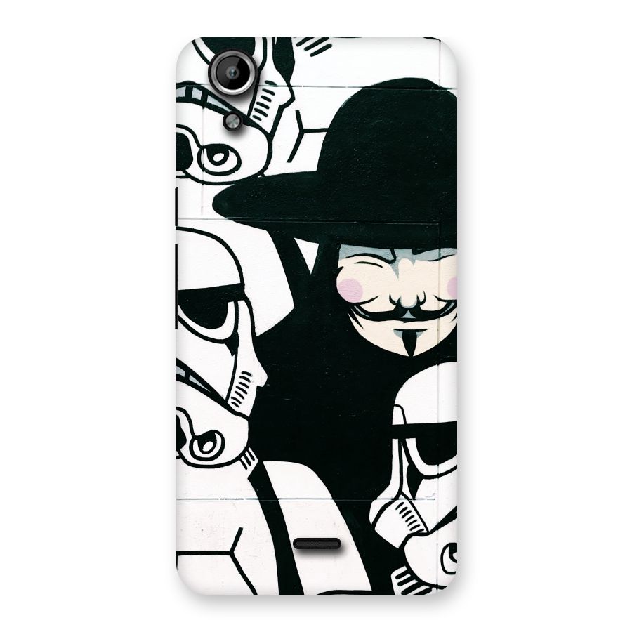 Anonymous Hat Back Case for Micromax Canvas Selfie Lens Q345