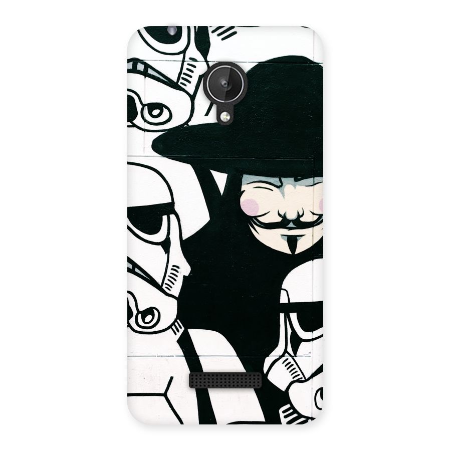 Anonymous Hat Back Case for Micromax Canvas Spark Q380