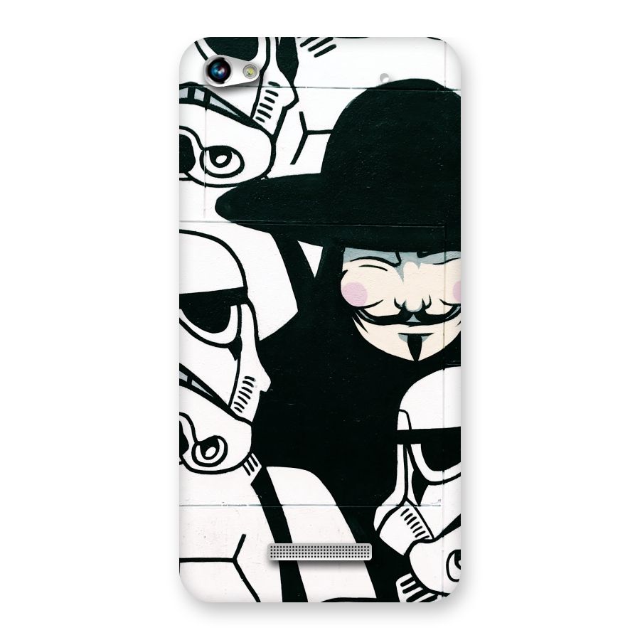 Anonymous Hat Back Case for Micromax Hue 2