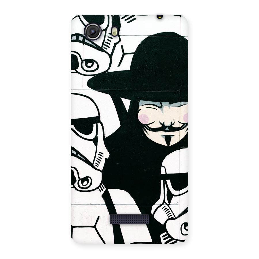 Anonymous Hat Back Case for Micromax Unite 3