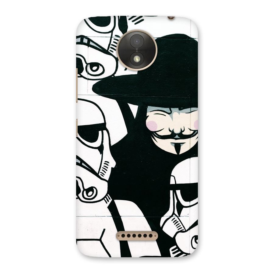 Anonymous Hat Back Case for Moto C Plus