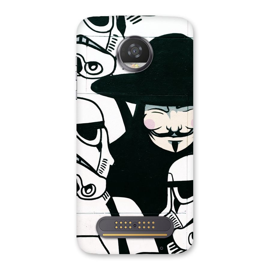Anonymous Hat Back Case for Moto Z2 Play