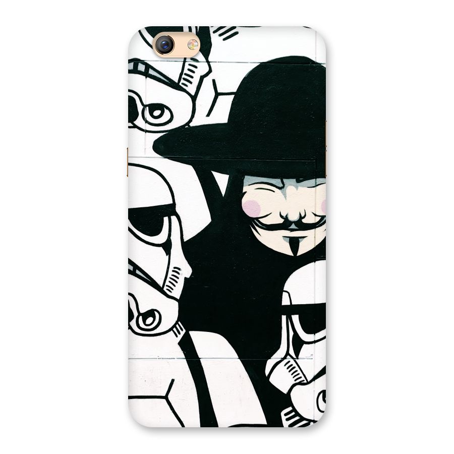 Anonymous Hat Back Case for Oppo F3 Plus
