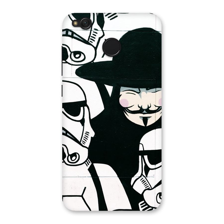 Anonymous Hat Back Case for Redmi 4