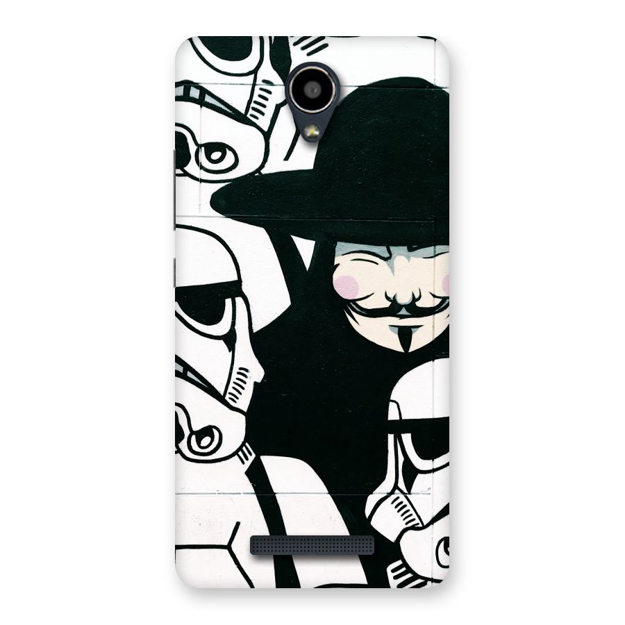 Anonymous Hat Back Case for Redmi Note 2