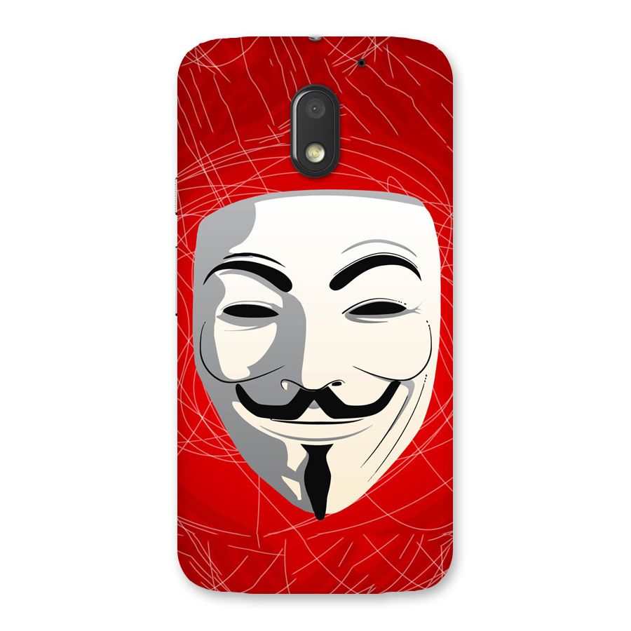 Anonymous Mask Abstract  Back Case for Moto E3 Power
