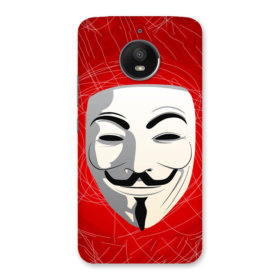 Anonymous Mask Abstract  Back Case for Moto E4 Plus