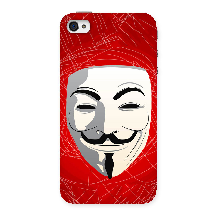 Anonymous Mask Abstract Back Case for iPhone 4 4s