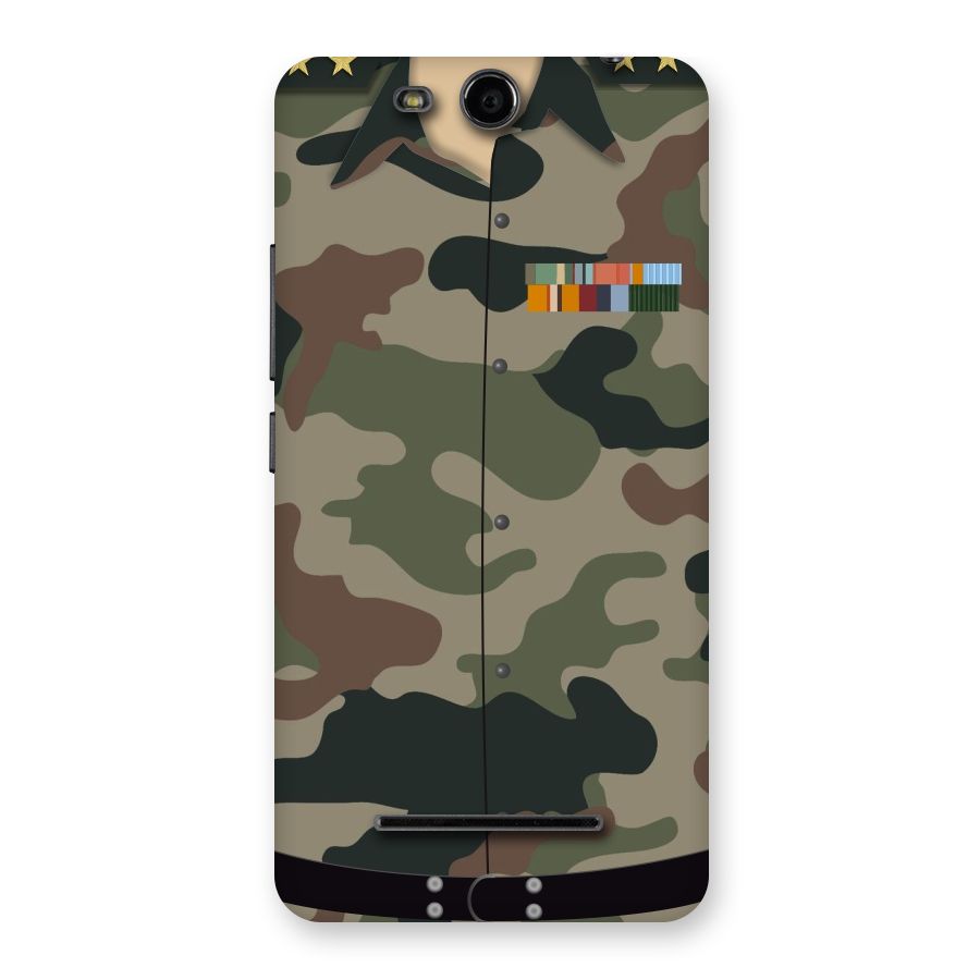 Army Uniform Back Case for Micromax Canvas Juice 3 Q392