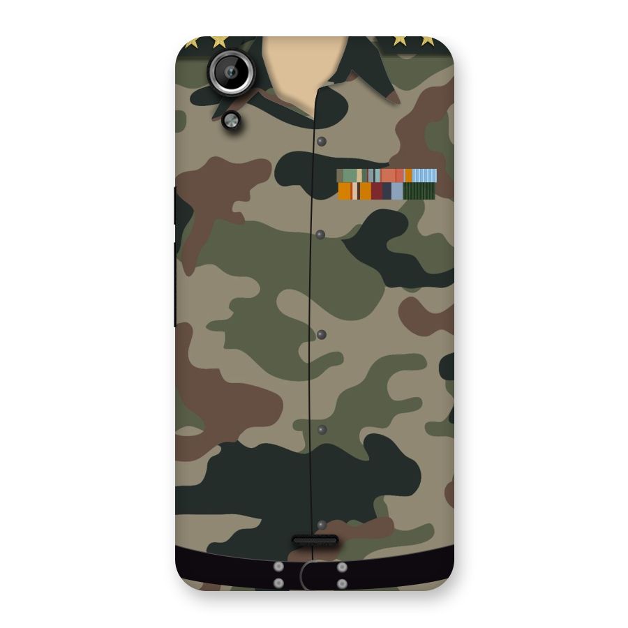 Army Uniform Back Case for Micromax Canvas Selfie Lens Q345