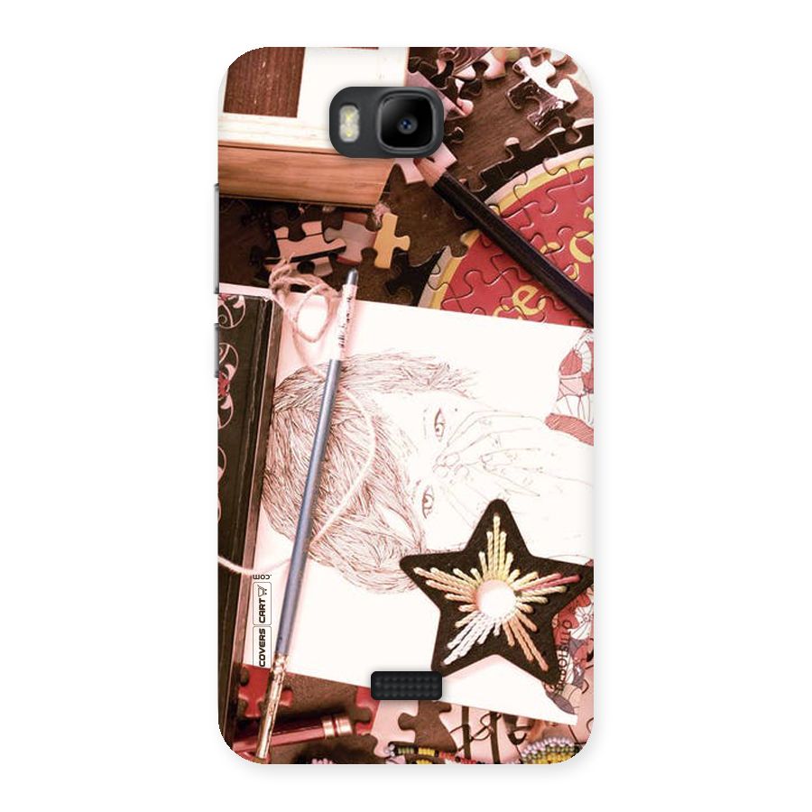 Artistic Messy Back Case for Honor Bee