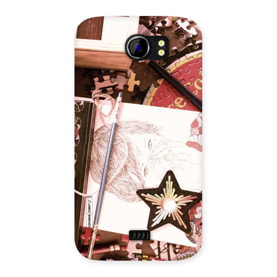 Artistic Messy Back Case for Micromax Canvas 2 A110