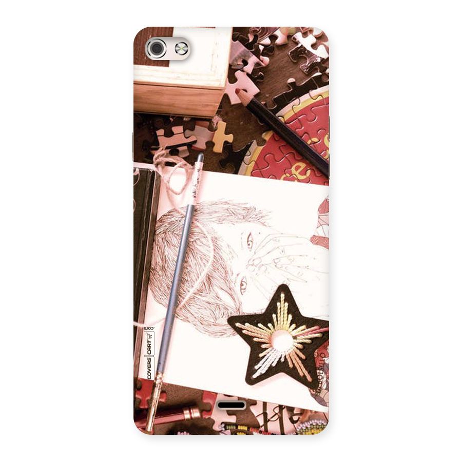 Artistic Messy Back Case for Micromax Canvas Silver 5