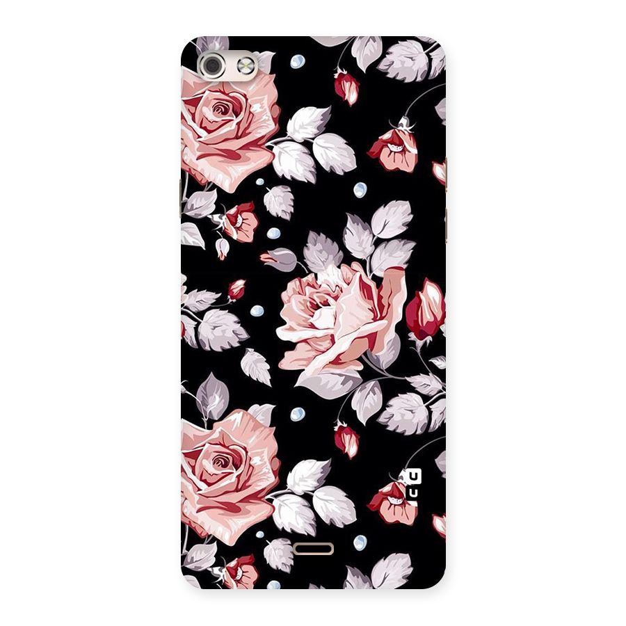 Artsy Floral Back Case for Micromax Canvas Silver 5