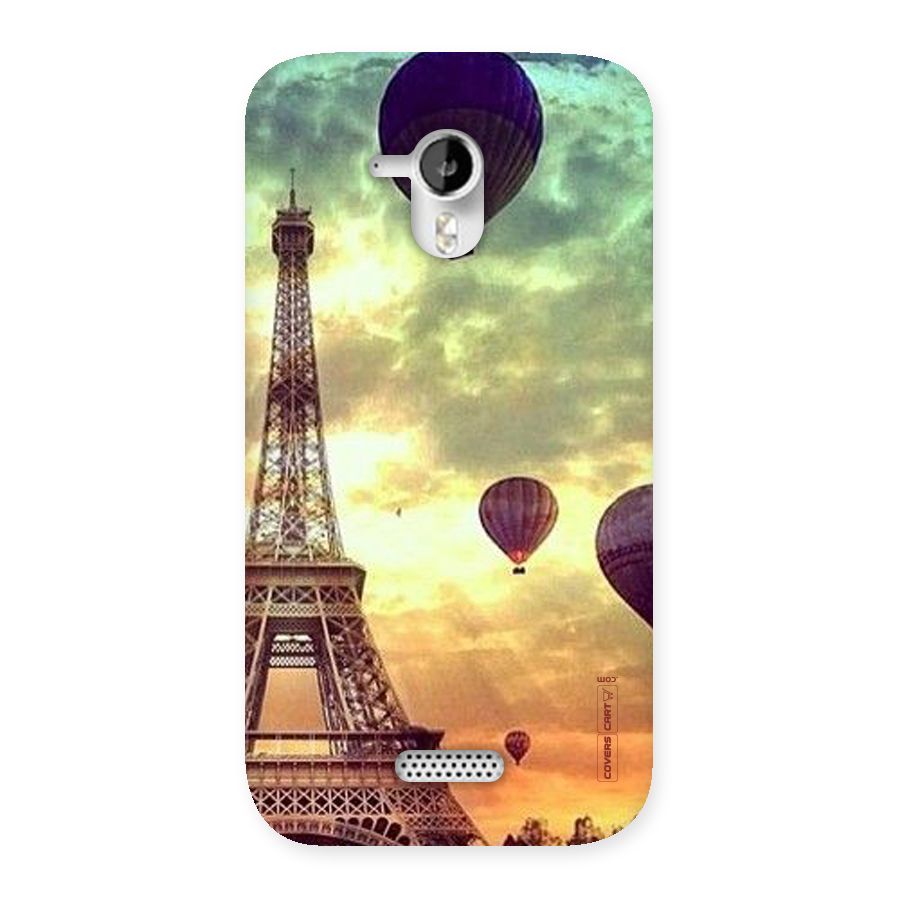 Artsy Hot Balloon And Tower Back Case for Micromax Canvas HD A116
