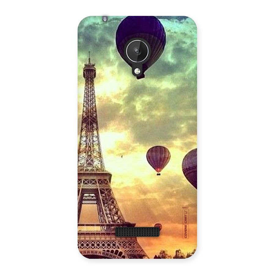 Artsy Hot Balloon And Tower Back Case for Micromax Canvas Spark Q380