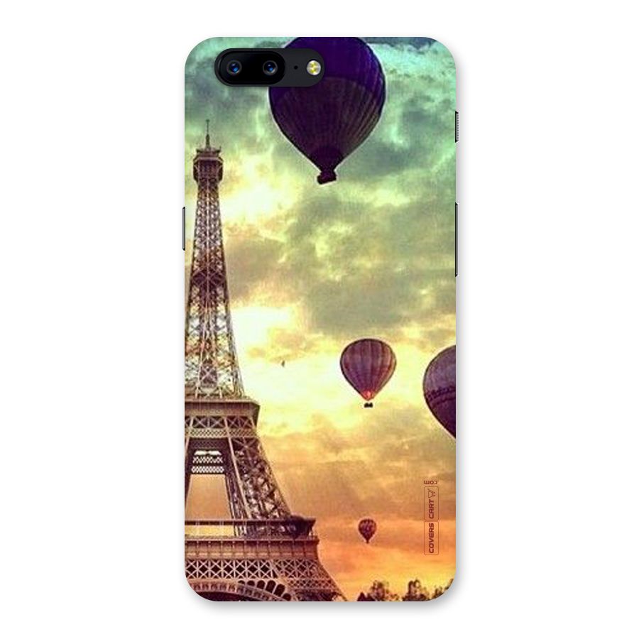 Artsy Hot Balloon And Tower Back Case for OnePlus 5