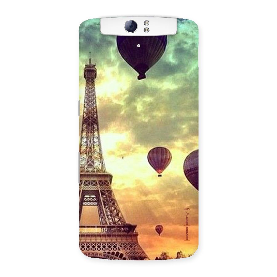 Artsy Hot Balloon And Tower Back Case for Oppo N1