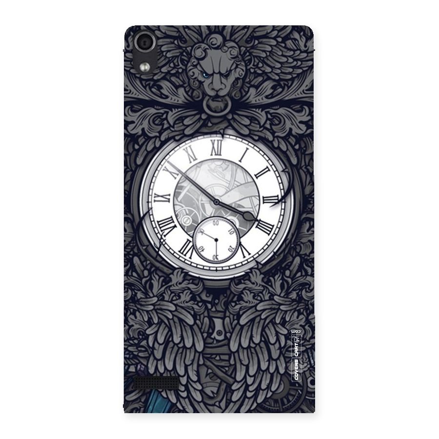Artsy Wall Clock Back Case for Ascend P6