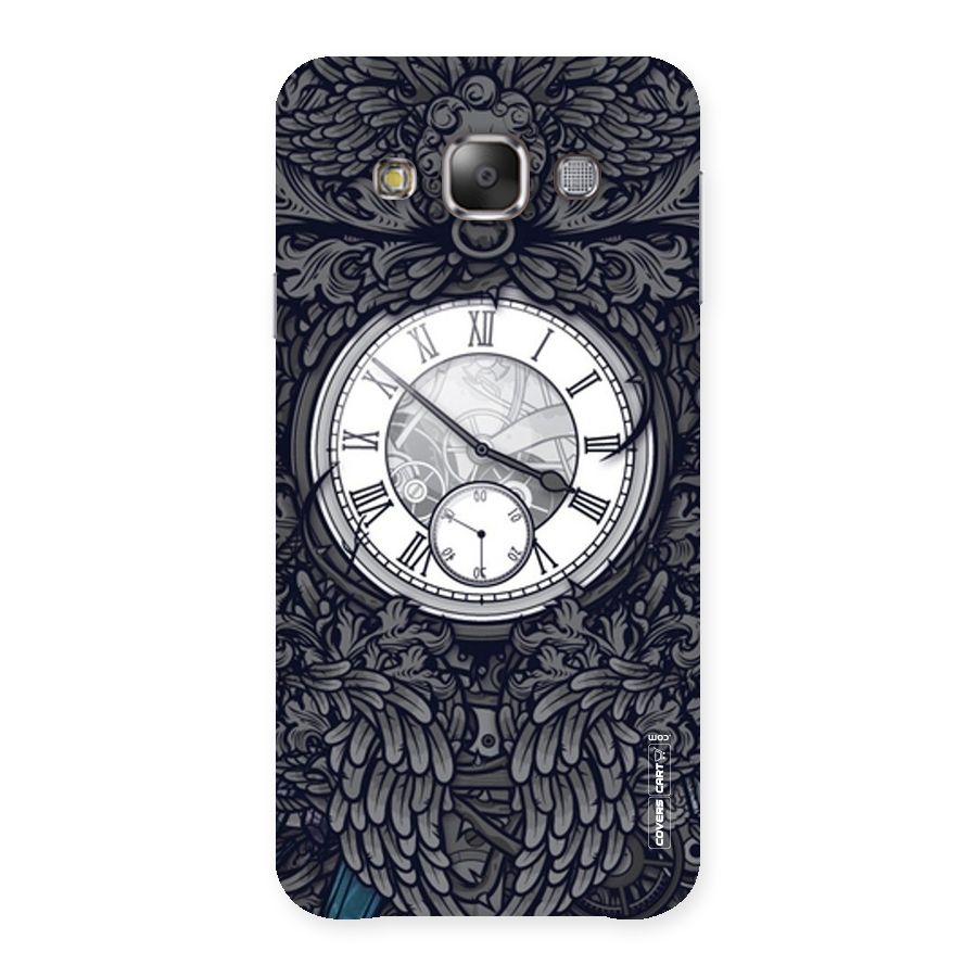Artsy Wall Clock Back Case for Galaxy E7