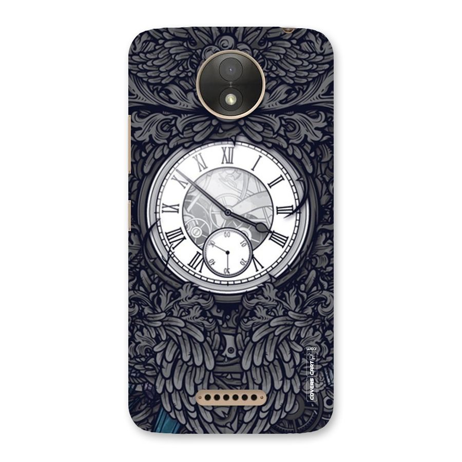Artsy Wall Clock Back Case for Moto C Plus