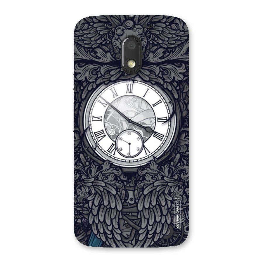 Artsy Wall Clock Back Case for Moto E3 Power