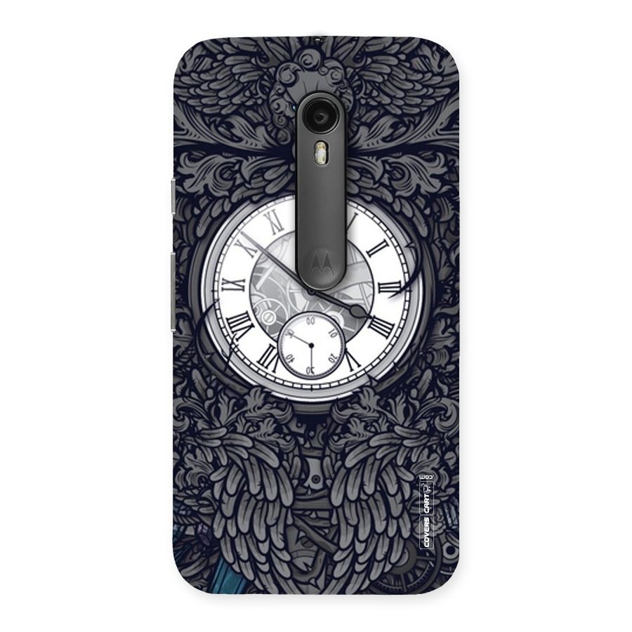 Artsy Wall Clock Back Case for Moto G3